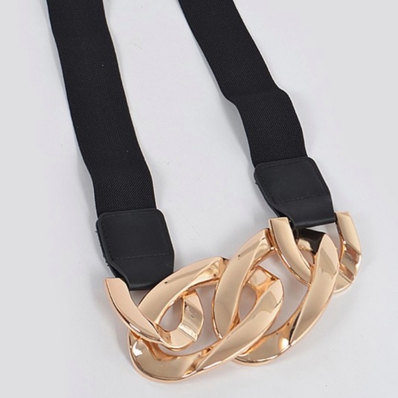Fabulous and Chic Extra Oversized Link Chain Stretch Belt - Picture 7 of 8